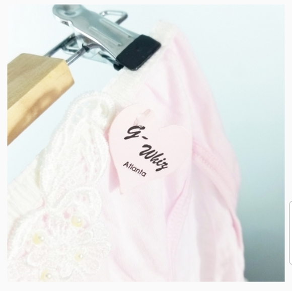 VNTG》NWT 80s Pink High Cut Embroidered Lace Undie - Picture 4 of 4